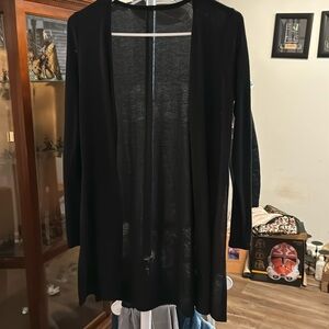 Black long cardigan